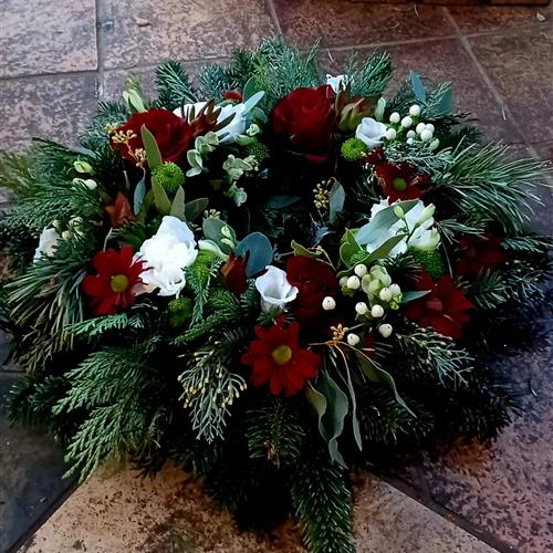 The Holly and the Ivy Door Wreath or Table Centre