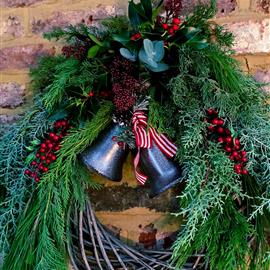 Christmas Bells Are Ringing Door Wreath 